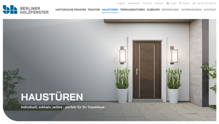 Die Eingangstür als Visitenkarte des Hauses: Wie lassen sich Ästhetik und Funktionalität verbinden? - Oft gelesen - Haustueren berlinerholzfenster.de