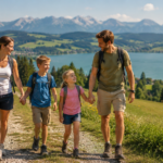 Familie beim Sommerausflug in Bayern während der Sommerferien 2026