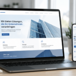 Professionelles Webdesign auf Laptop und Smartphone – moderne Website mit klarer Navigation und nutzerfreundlichem Layout